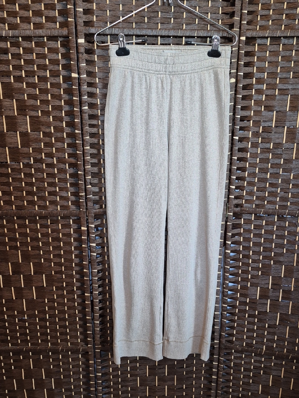 Everlane Neutral Beige Ribbed Knit Pants